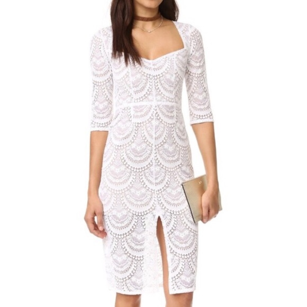 For Love & Lemons Rosalita white lace dress NWT